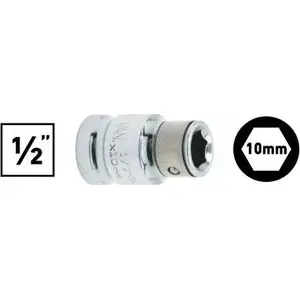 Adapter for bits 1/2" to 10 mm Jonnesway S44H4210