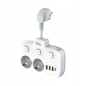 Разветвитель на кабеле с индивидуальными выключателями и USB Plastrol R-273SWS/CA