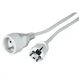 Силовой кабель LOGON PSPC03W — 3 м, белый, вилка типа F
