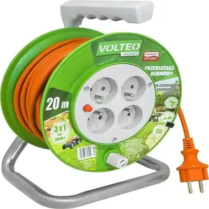Удлинитель на барабане Volteo PRZEDŁUŻACZ 40 м кабель H05VV-F 3×1.5 мм