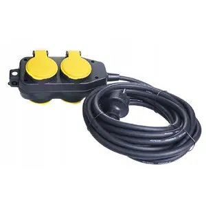 Удлинитель Rum-Lux PB/0202-3-10M — 4 розетки, 10 м, 3×1,5 мм², IP44, чёрный