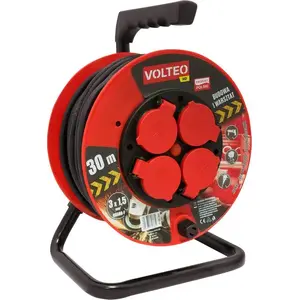 Катушка-удлинитель Volteo VT-420-3015 — промышленный кабель H05RR-F 3×1,5 мм, 30 м