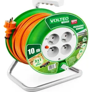 Уличный удлинитель на барабане Volteo PRZEDŁUŻACZ OGRODOWY 10 м H05VV-F 3x1 мм