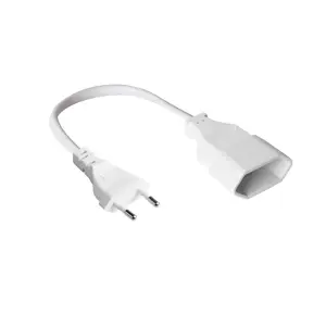 Power cable Alcasa P0300-W010, 1 m, H03VVH2-F2, Type C plug, White