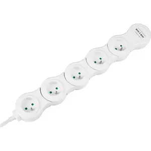 Power extension strip Rebel Electro URZ3258 – 5 sockets, mains power strip
