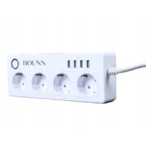 Удлинитель Bounn JX-EU30 — 4 розетки EU и 4 USB с Wi‑Fi