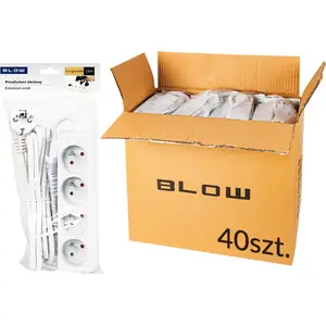 Удлинитель BLOW PR-1.5M-4G/W 1,5 м, 3×1,5 мм², белый