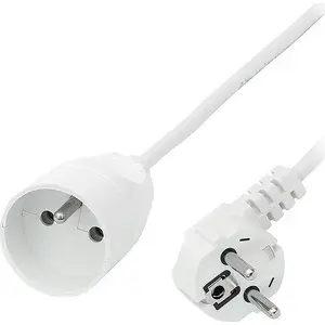 Сетевой удлинитель BLOW PS-3X1.0-5M/W — 1 розетка с заземлением, 5 м, 3×1,0 мм², белый