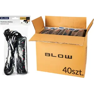 Удлинитель BLOW PR-1.5M-4G/B 1,5 м 4 розетки 3x1,5 мм² чёрный