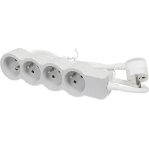 Удлинитель Legrand 4×2P+Z 1,5 м чёрно‑белый (модель 049475)