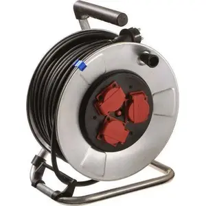 Удлинитель на катушке AS Schwabe 25 м 3G1.5 резина, металлическая катушка