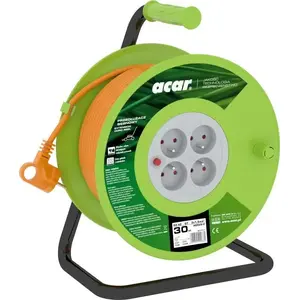 Pagarinātāja spolē Acar M01951 — 30 m oranža elektroinstalācijas vads