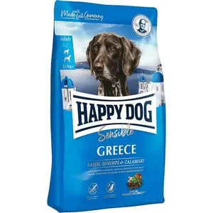 Suņa sauss barības happy dog Supreme Greece 11 kg — pilnvērtīga pieaugušo barība ar Grieķijas receptūru