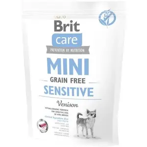 Корм для собак Brit Mini Adult Sensitive — Brit Care Pies 400г для взрослых мини-пород, чувствительное пищеварение