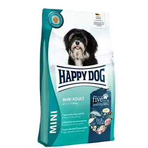 Suņu barība happy dog fit & vital Mini Adult — 4 kg, garšas: olas, jērs, putns, lasis