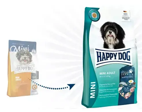 happy dog fit & vital Mini Adult — 4 kg barība Photo 3