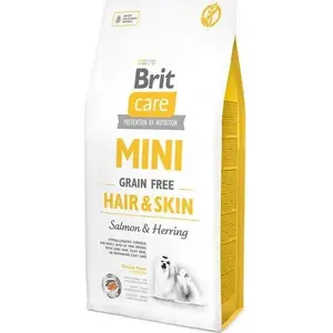 Корм для собак Brit Grain Free Mini Hair & Skin 7 кг — сухой корм для мелких пород, поддержка кожи и шерсти