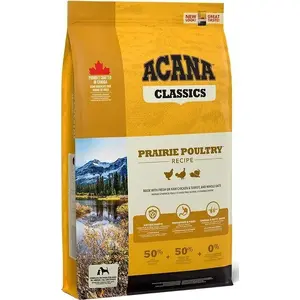 Sausa suņu barība ACANA Prairie Poultry 14,5 kg — pieaugušiem suņiem, putnu recepte