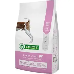 Sausais barības produkts kucēniem nature’s protection Junior Lamb 2 kg — ar jēru