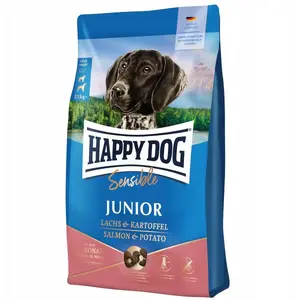 Sausā barība kucēniem happy dog Sensible Junior 7–18 mēneši Lasis un Kartupeļi 1 kg