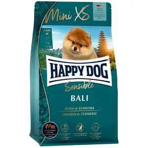 Сухой корм для собак happy dog Mini XS Bali, взрослые собаки до 5 кг, курица и куркума, 300 г
