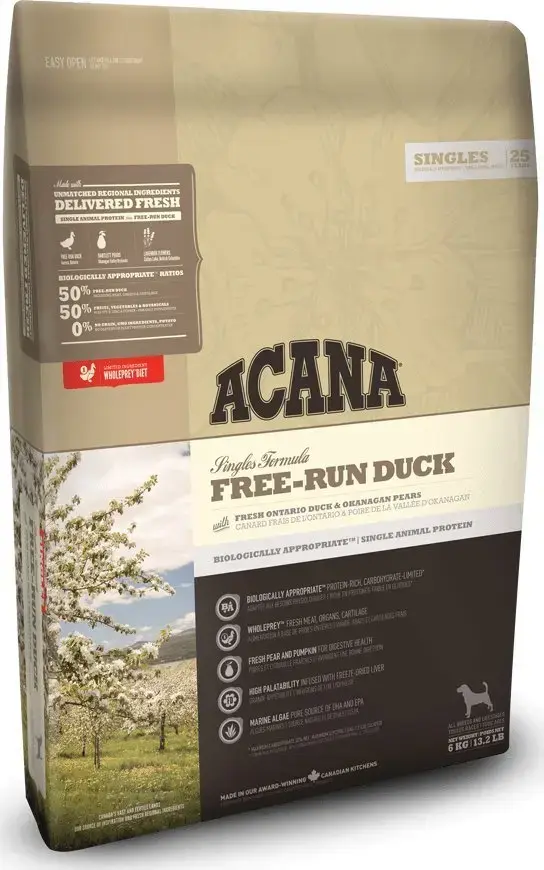 Sausais suņu barība ACANA Free-Run Duck