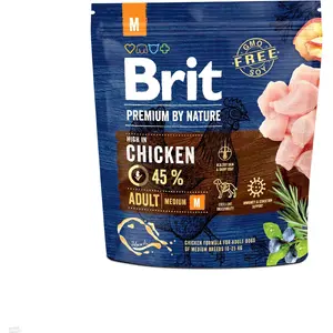 Suņu barība Brit Premium By Nature Adult M Medium 1 kg