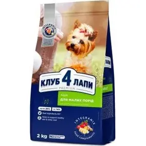 Корм для собак Club 4 Paws Club4Ł PIES 2 кг — для мелких пород, сухой полнорационный
