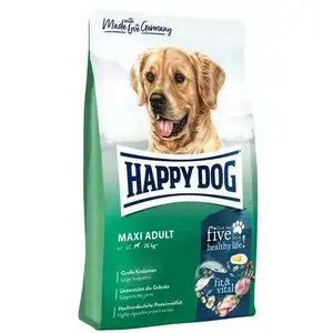 Suņu barība happy dog fit & vital Maxi Adult 4 kg — ola, zivs, jērs, mājputni, lasis