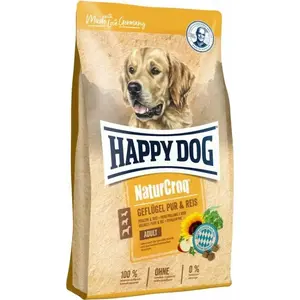 Сухой корм для собак happy dog NATURCROQ DRÓB/RYŻ 1 кг - птица и рис, полнорационный