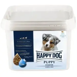 Sausais barība kucēniem happy dog Puppy Starter jērs & rīsi no 4 nedēļām 1,5 kg