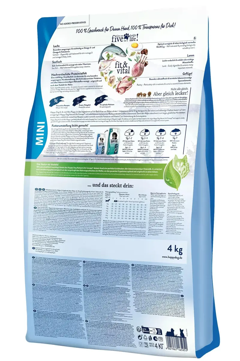 Happy Dog fit&vital Mini Puppy 4 kg Photo 2