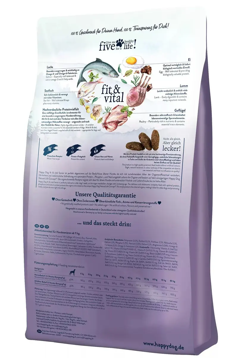 happy dog fit&vital Senior dog food 4 kg Photo 3
