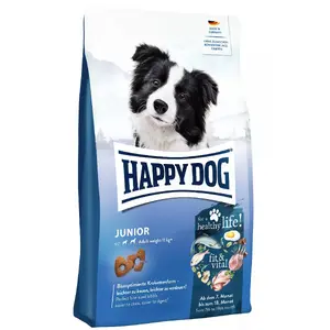 Dog food Happy Dog fit&vital Junior 4 kg — Puppy, Medium breeds, Lamb & Poultry