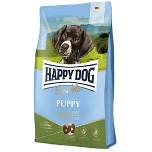 Suņu barība Happy Dog Sensible Puppy 4 kg — jērs, rīsi, kukurūza mazuļiem