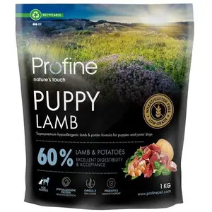 Sausais barība kucēniem PROFINE Profine Puppy Lamb 1 kg — jēra receptūra kucēniem