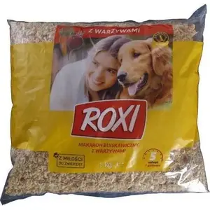 Suņu barība konservēta Roxi ROXI MAKARON Z WARZYWAMI 1 kg — pilnvērtīgas vakariņas ar makaroniem un dārzeņiem