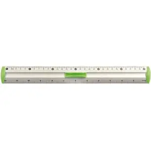 Līme Tetis alumīnija 30 cm zaļa — 30 cm metāla mērlente
