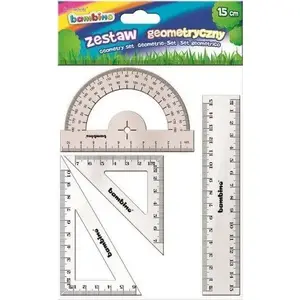 Geometry set 4-piece 20 cm Bambino — rulers and drawing tools