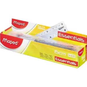 Ruler Maped Linijka Essentials 15 cm — Maped 146507, 15cm plastic straightedge