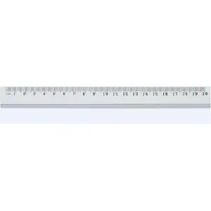 Ruler Grand 20 cm aluminium — straight measuring ruler for drawing and measuring