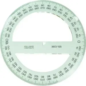 Protractor KOH-I-NOOR Kątomierz 360/125 (174139) — 360° angular protractor, 125 mm diameter
