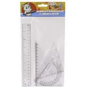 Drawing set with 20 cm ruler Penmate — compact drawing kit for school and office