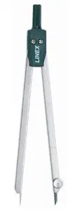 Bow compass Linex 100412042, Green/Silver, length 120 mm, with plastic case