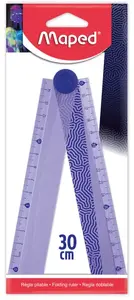 Galda lineāls Maped 281019 — plastmasas caurspīdīgs violets, 300 mm