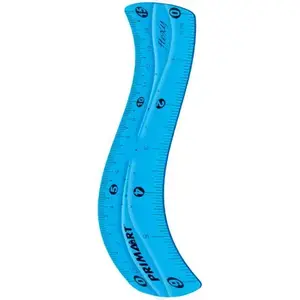 Elastīga lineāle 15 cm Prima Art — modelis 357039, elastīga mērlente zīmēšanai un rokdarbiem