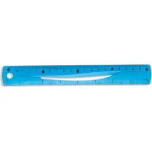 Ruler Tetis flexible 20 cm blue model BL020-NB – flexible measuring ruler 20 cm
