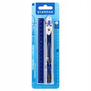 Drafting Compass with Ruler STARPAK STK CYR11 — dark blue