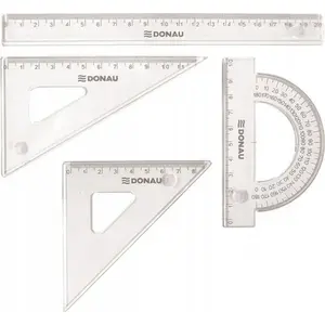 Geometry set Donau, small, includes 20 cm ruler and transparent hanging case