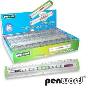 Metru lente Penword alumīnija ar turētāju 20 cm — Penword